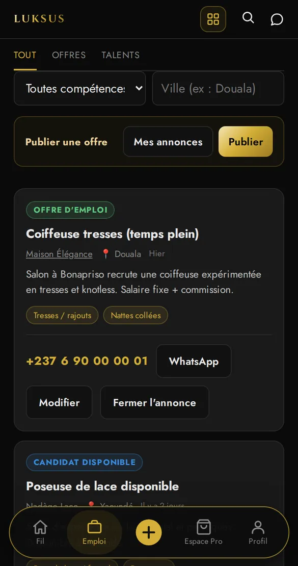 Emploi : offres des salons et talents disponibles